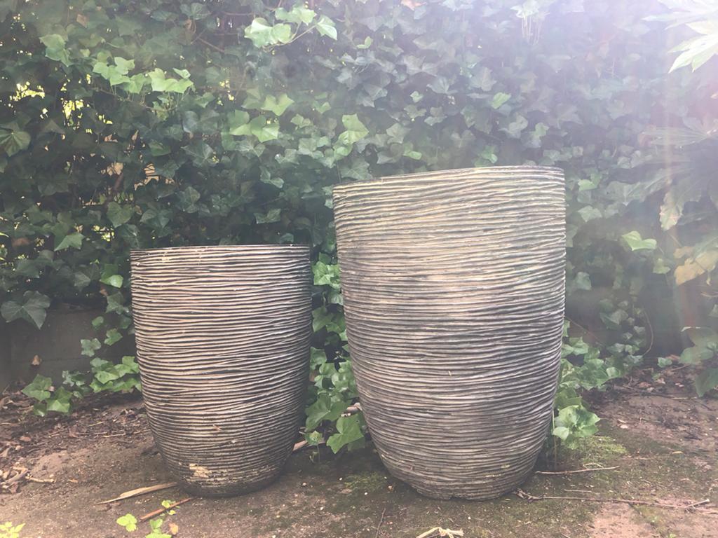 Grote potten voor buiten - gratis, Tuin en Terras, Bloempotten, Overige materialen, Gebruikt, Rond, Balkon