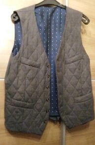 Nog Nieuw GILET spencer Dik Grijs gevoerd RIVER WOODS 52 L, Verzenden, Nieuw, Maat 52/54 (L), Grijs