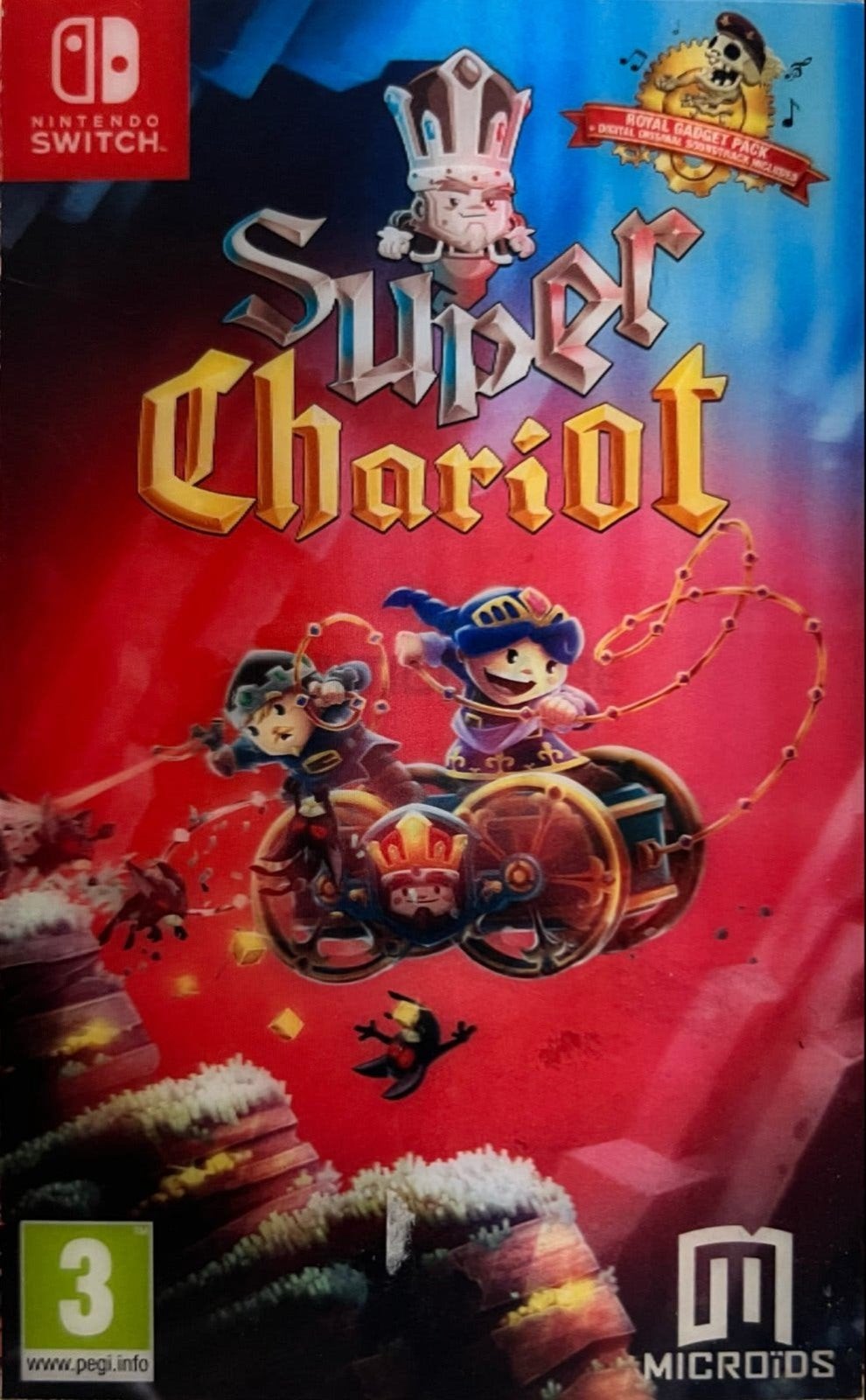 Super Chariot - Nintendo Switch (incl. Royal Gadget Pack), 2 spelers, Eén computer, Ophalen of Verzenden, Zo goed als nieuw