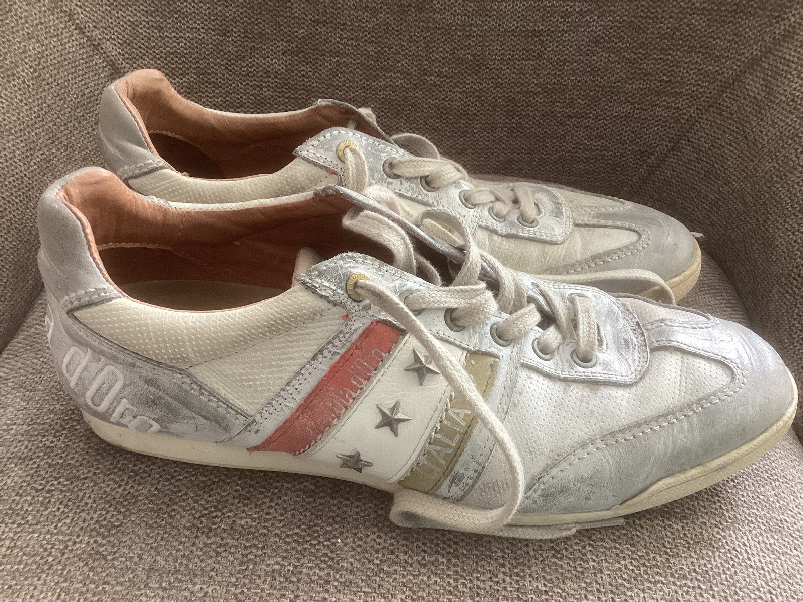 Pantofola d’Oro sneakers maat 44, nauwelijks gedragen, Wit, Ophalen of Verzenden, Sneakers of Gympen, Zo goed als nieuw