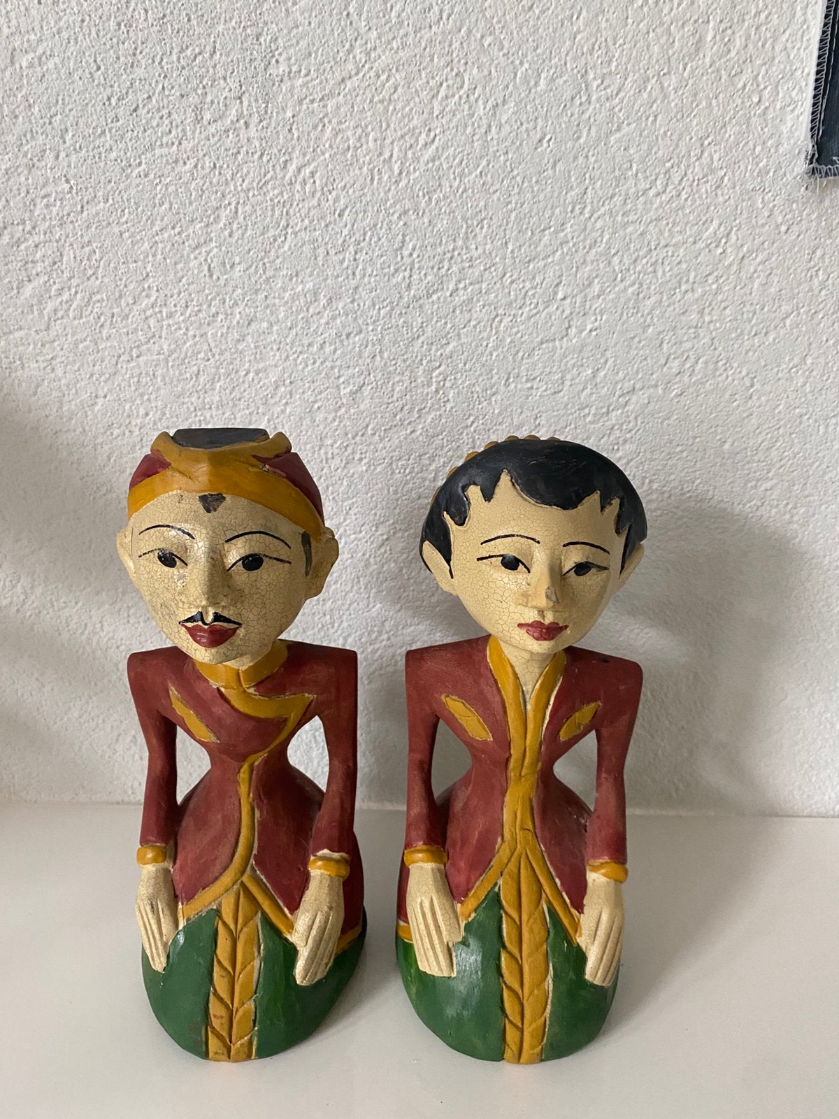 loro Blonyo beeldjes, man en vrouw,hout,Java/Indonesië, set, Ophalen