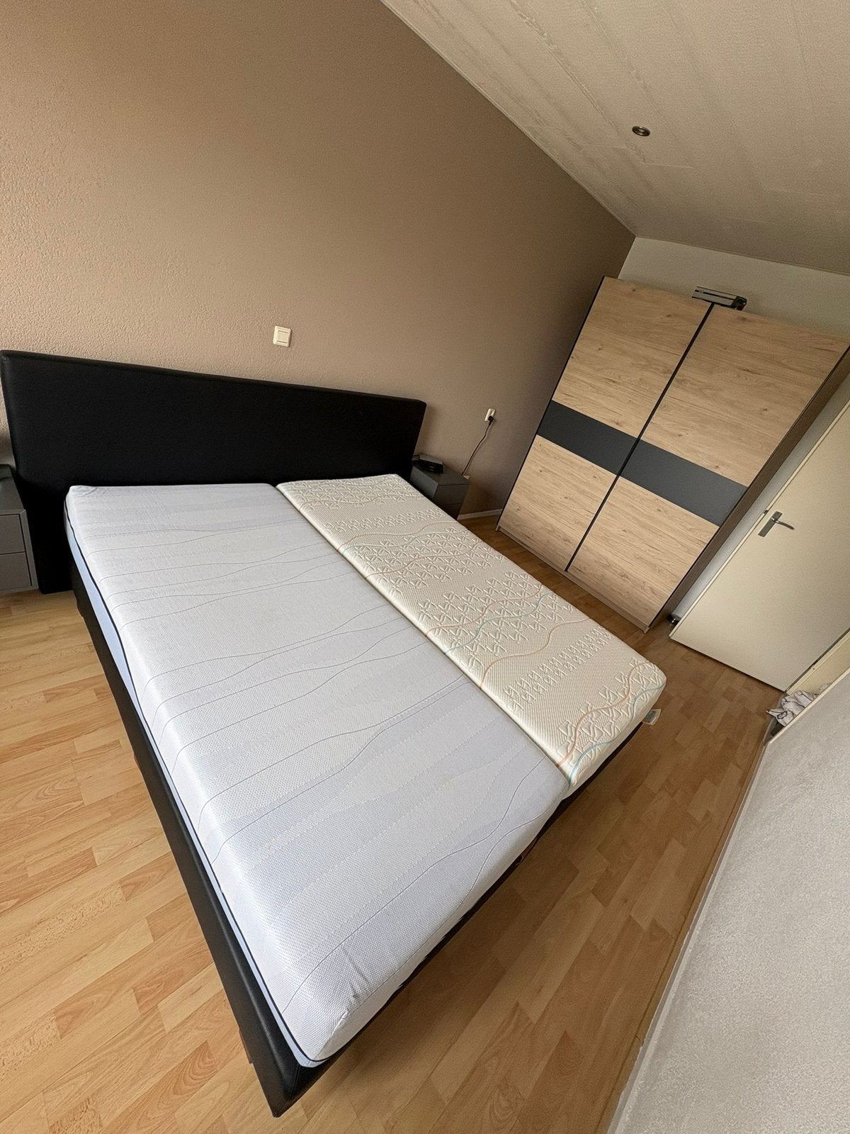 2 persoons boxspring, Huis en Inrichting, Slaapkamer | Boxsprings, Ophalen, Zwart, Tweepersoons, 180 cm