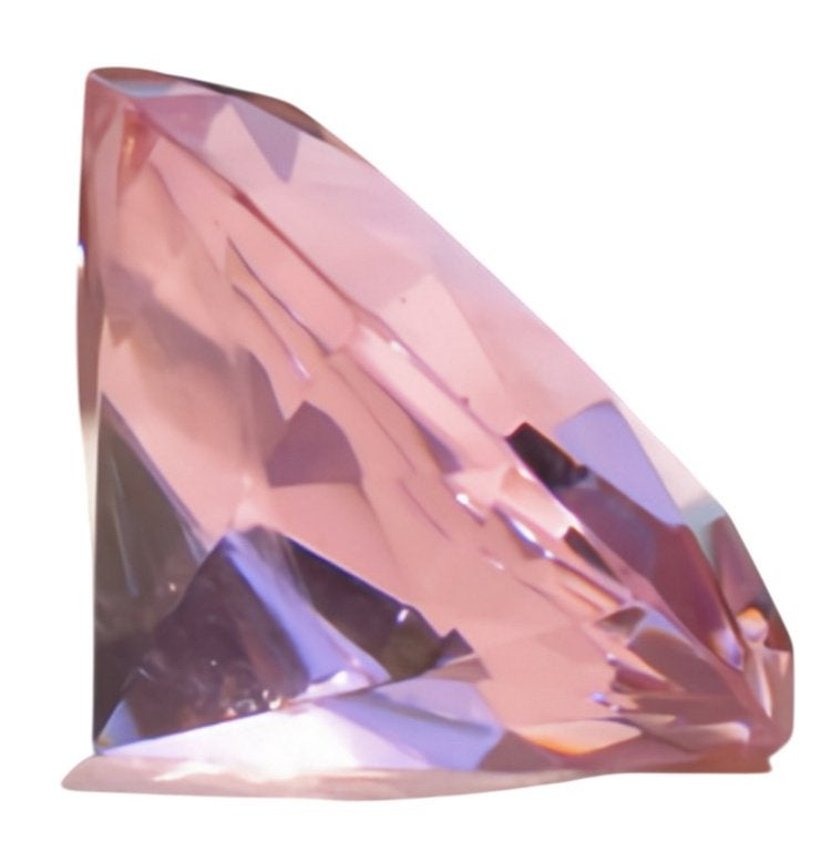 4 X Roze kristallen diamant 40 mm, Ophalen of Verzenden