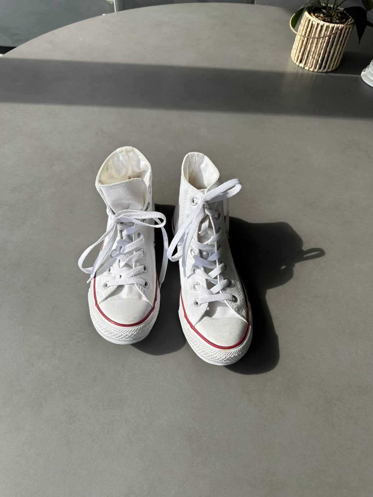 Witte Converse All Stars, maat UK6 / 39 / 24,5 cm, Kleding | Dames, Verzenden, Wit, Converse All Stars, Sneakers of Gympen