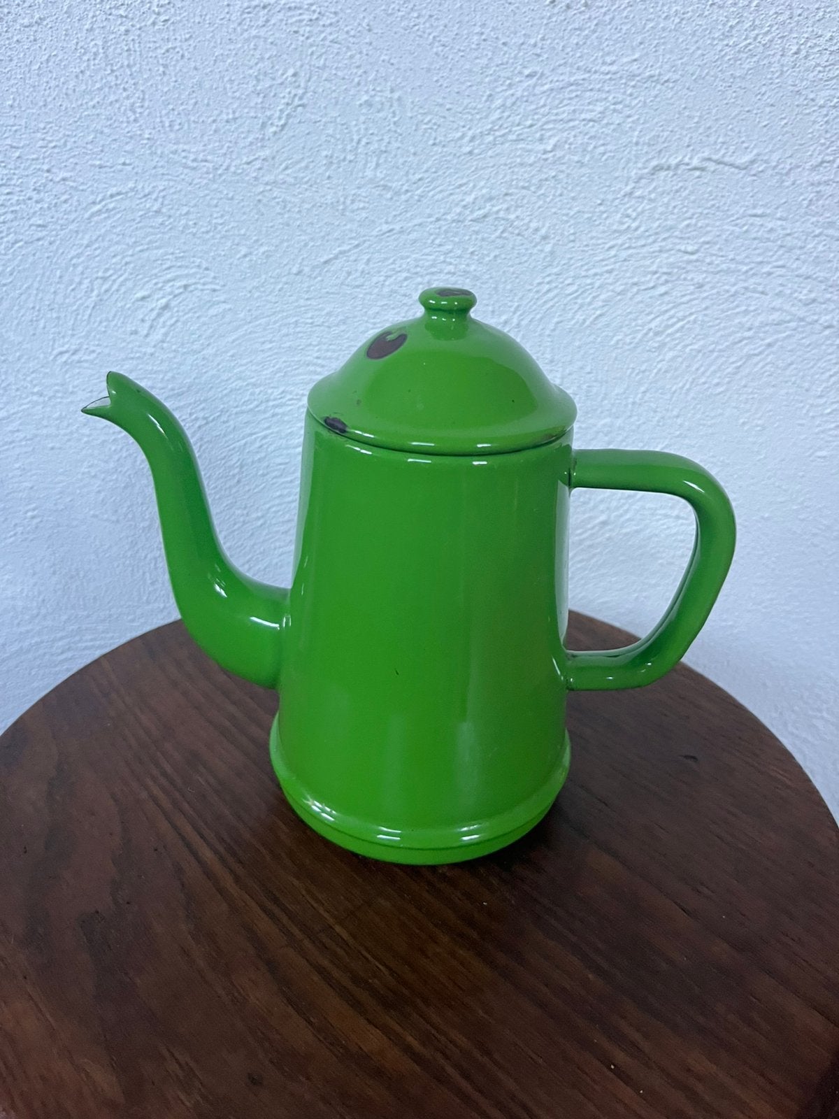 Vintage emaille groene theepot jaren 70, Ophalen of Verzenden