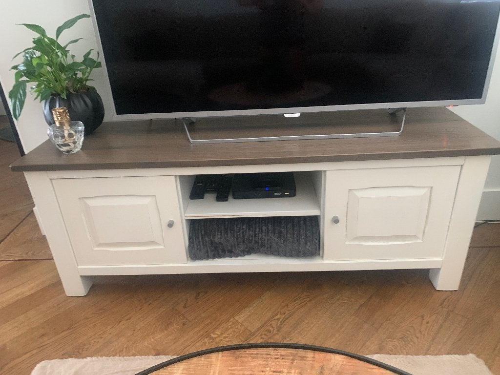 Tv kast wit met 2 deurtjes, Ophalen, Zo goed als nieuw, 25 tot 50 cm, Minder dan 100 cm