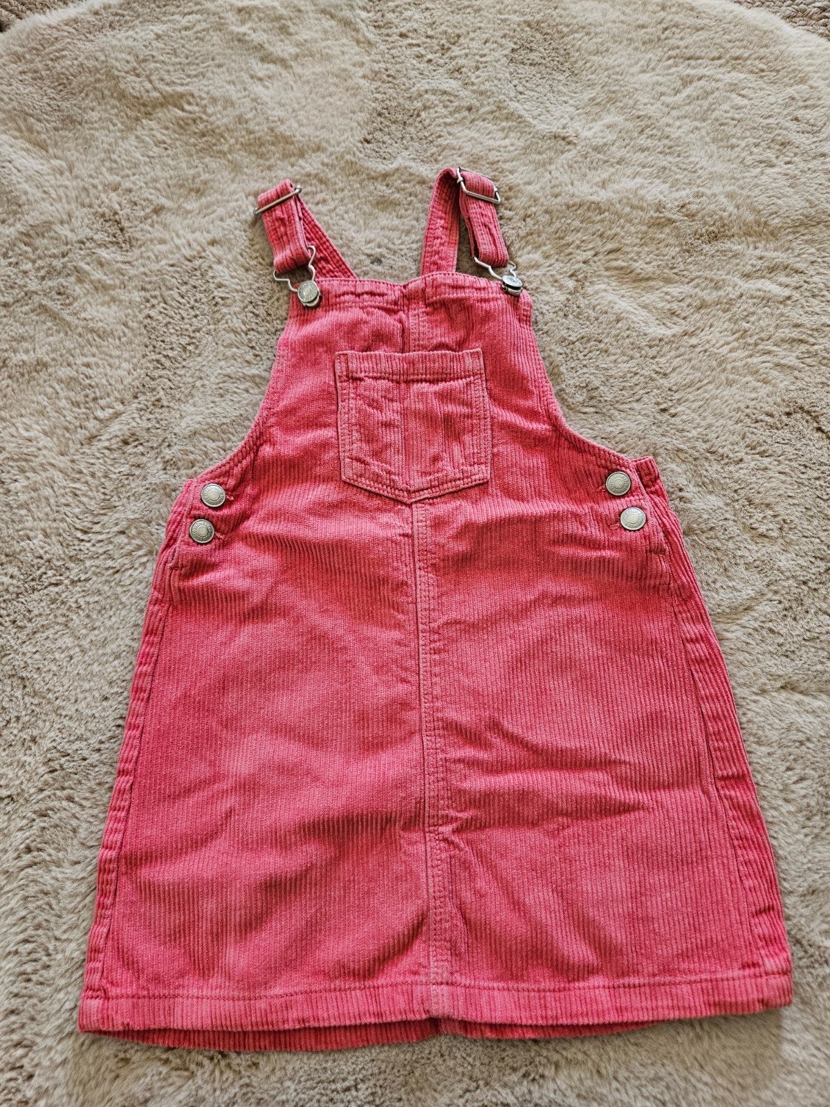 Roze rib overgooier van de hema, maat 122-128, Meisje, Ophalen of Verzenden, Zo goed als nieuw, Jurk of Rok