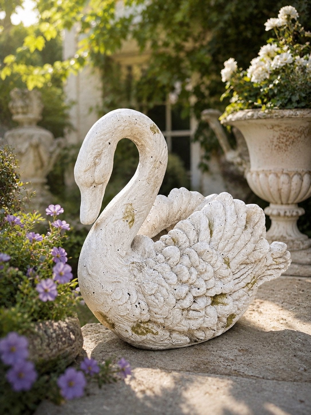 Per Sempre, Prachtige Decoratieve Zwaan ,Voor tuin, planten, Tuin en Terras, Tuinvazen, Ophalen, Zo goed als nieuw