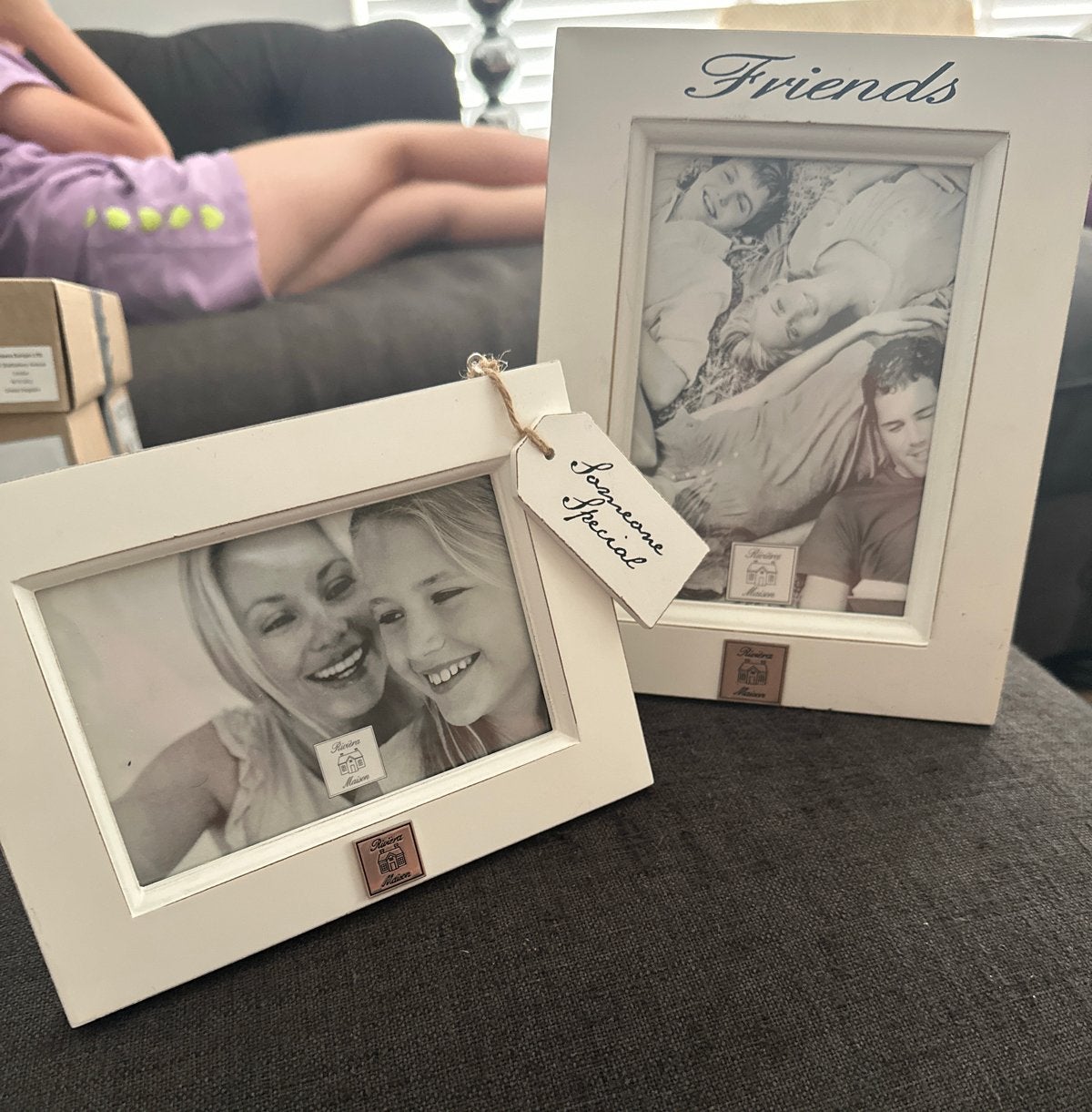 Set van 2 witte fotolijsten - 'Friends' en 'Someone Special', Ophalen of Verzenden, Zo goed als nieuw, Fotolijst, Met afbeelding