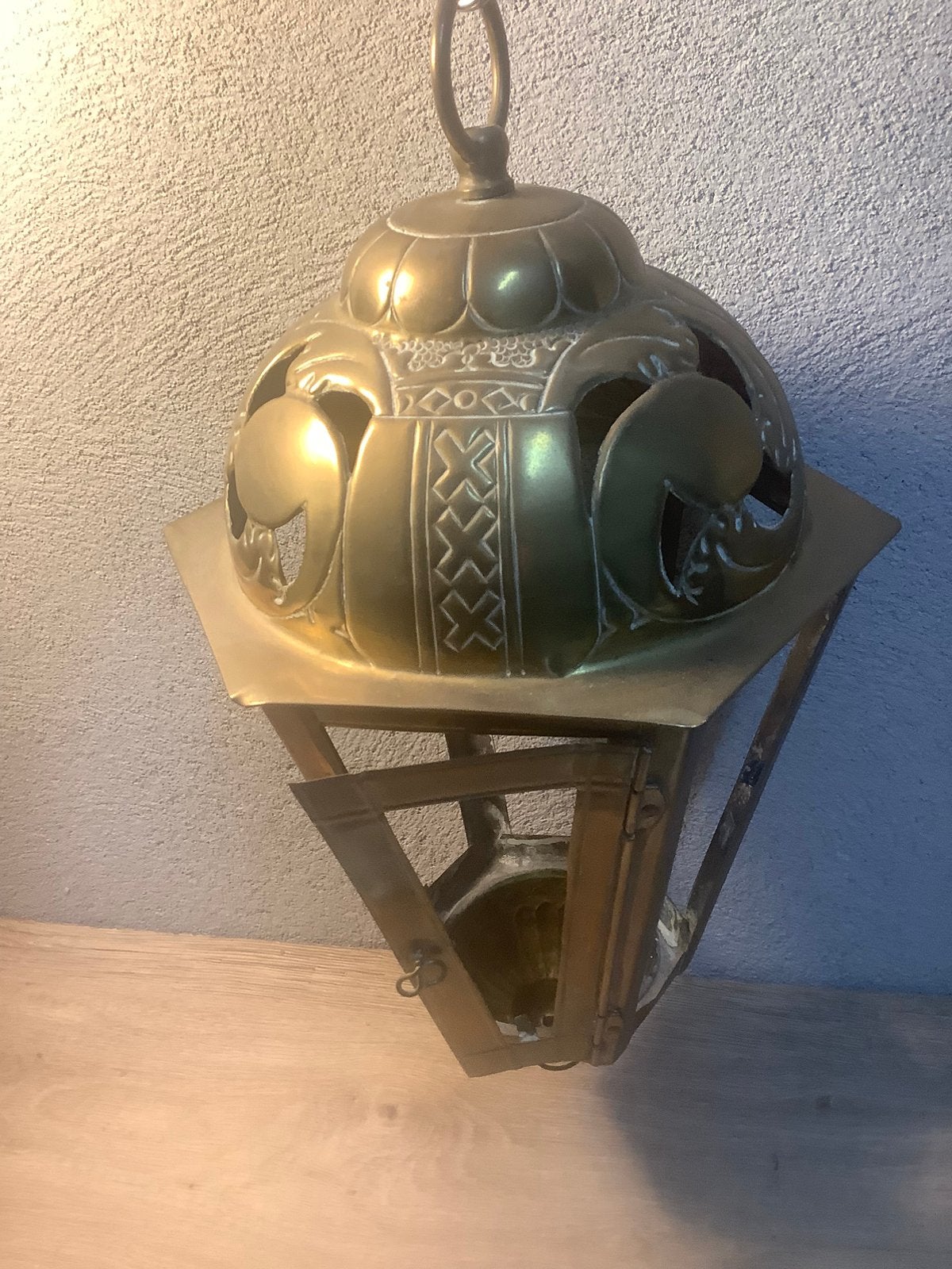 Koperen lantaarn  lamp hanglamp XXX Amsterdam, Ophalen of Verzenden