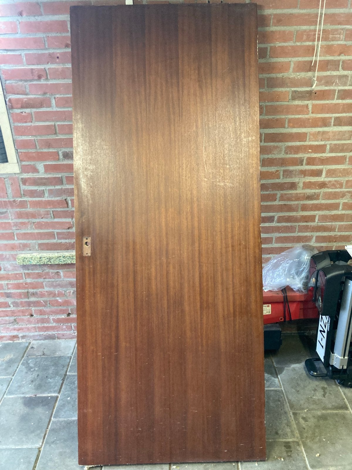 Mahonie Binnendeur 83,5x201 cm 2stuks, Ophalen, Gebruikt, 80 tot 100 cm, Binnendeur