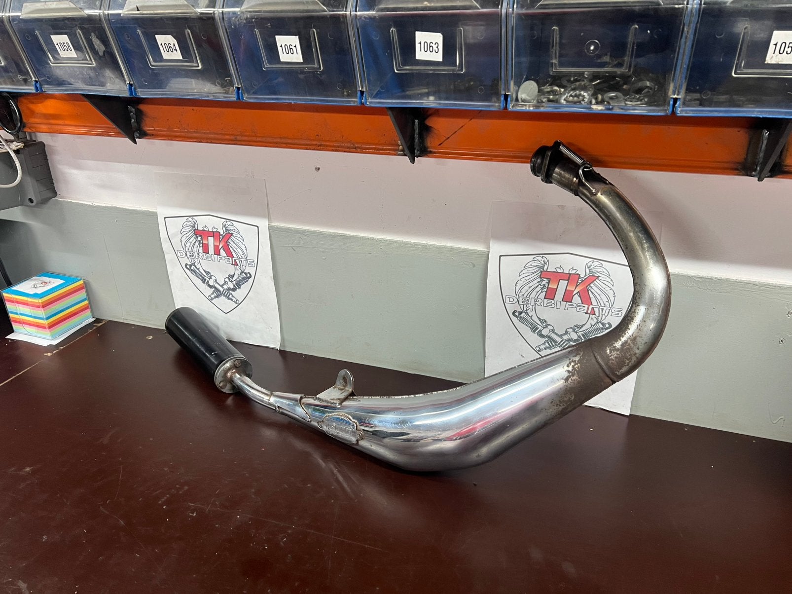 Derbi/aprilia scr corse 50/70 onderlangs, Gebruikt, Scr corse 50/70 chrome onderlangs, Uitlaat, Derbi/aprilia