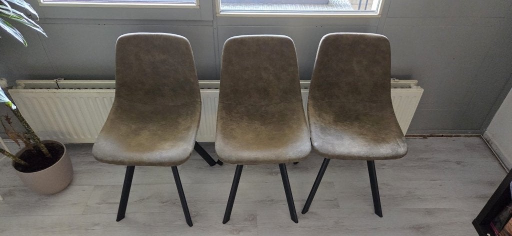 Eettafel stoelen 3, Huis en Inrichting, Stoelen, Ophalen, Gebruikt, Overige kleuren, Drie