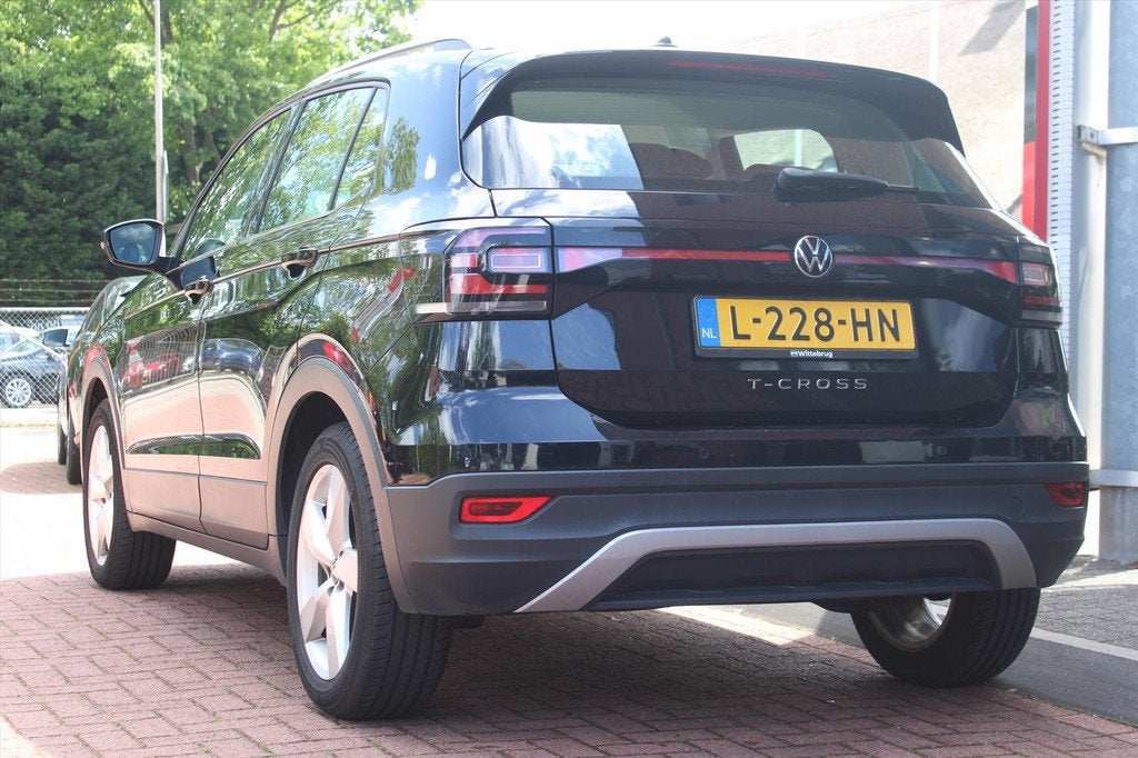 VOLKSWAGEN T-Cross 1.0 TSI Aut. *Style* | Carplay | Adaptive, Auto's, Volkswagen, Gebruikt, Leder en Stof, Zwart, Origineel Nederlands