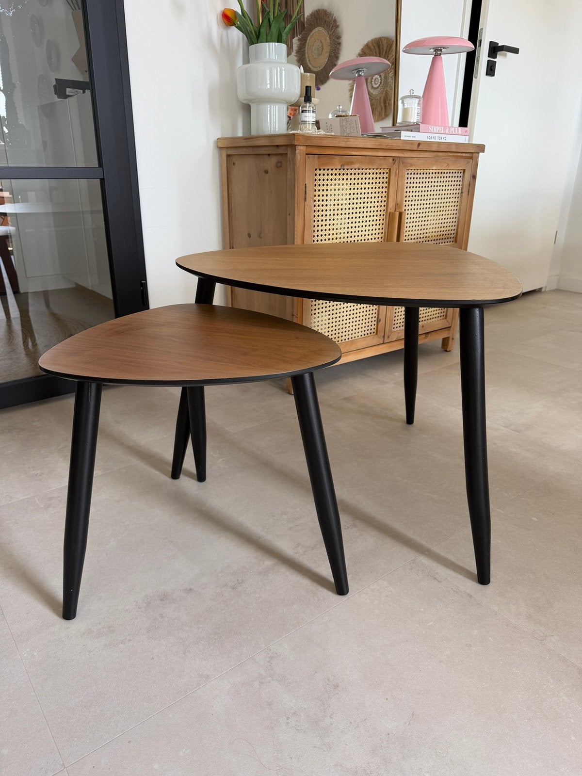 Bijzettafels, Minder dan 55 cm, Rond, Zo goed als nieuw, Ophalen