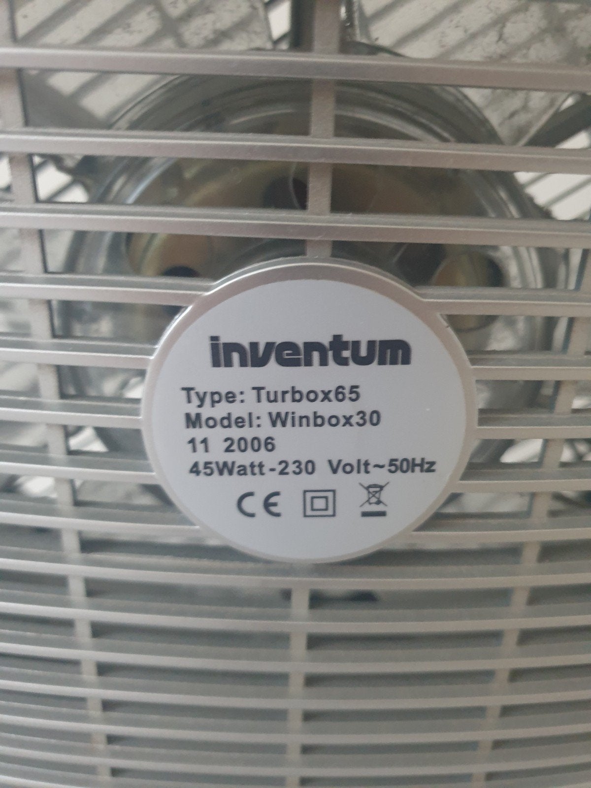 Ventilator Inventum Winbox 30, Witgoed en Apparatuur, Ventilatoren, Ophalen, Gebruikt, Overige