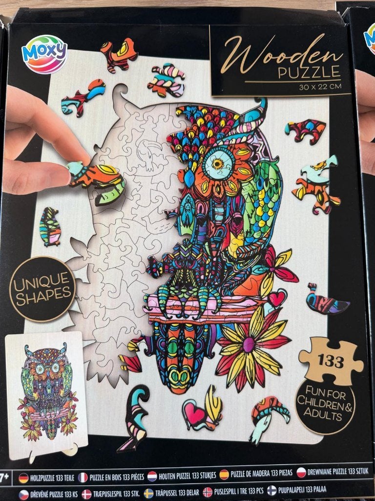 Houten puzzels, dieren, aparte puzzelvormen, Ophalen of Verzenden, Minder dan 500 stukjes, Zo goed als nieuw, Legpuzzel