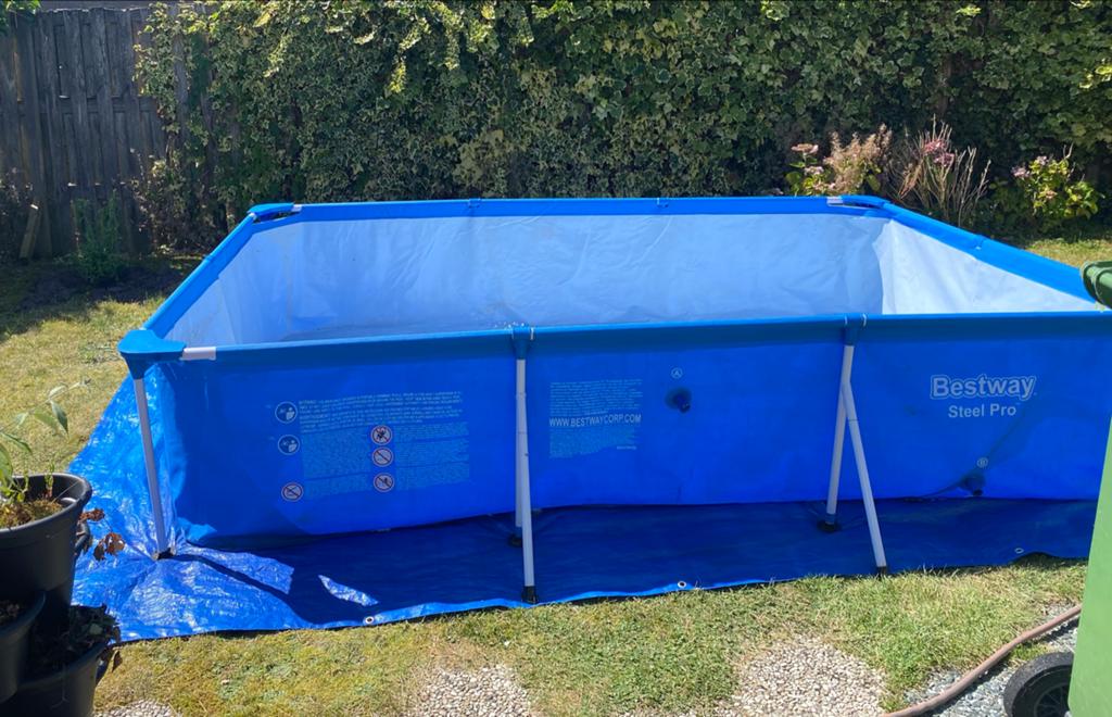 Bestway Steel Pro Zwembad 300x201x66cm met complete set, Tuin en Terras, Zwembaden, Ophalen, Gebruikt, Opzetzwembad, 200 tot 400 cm