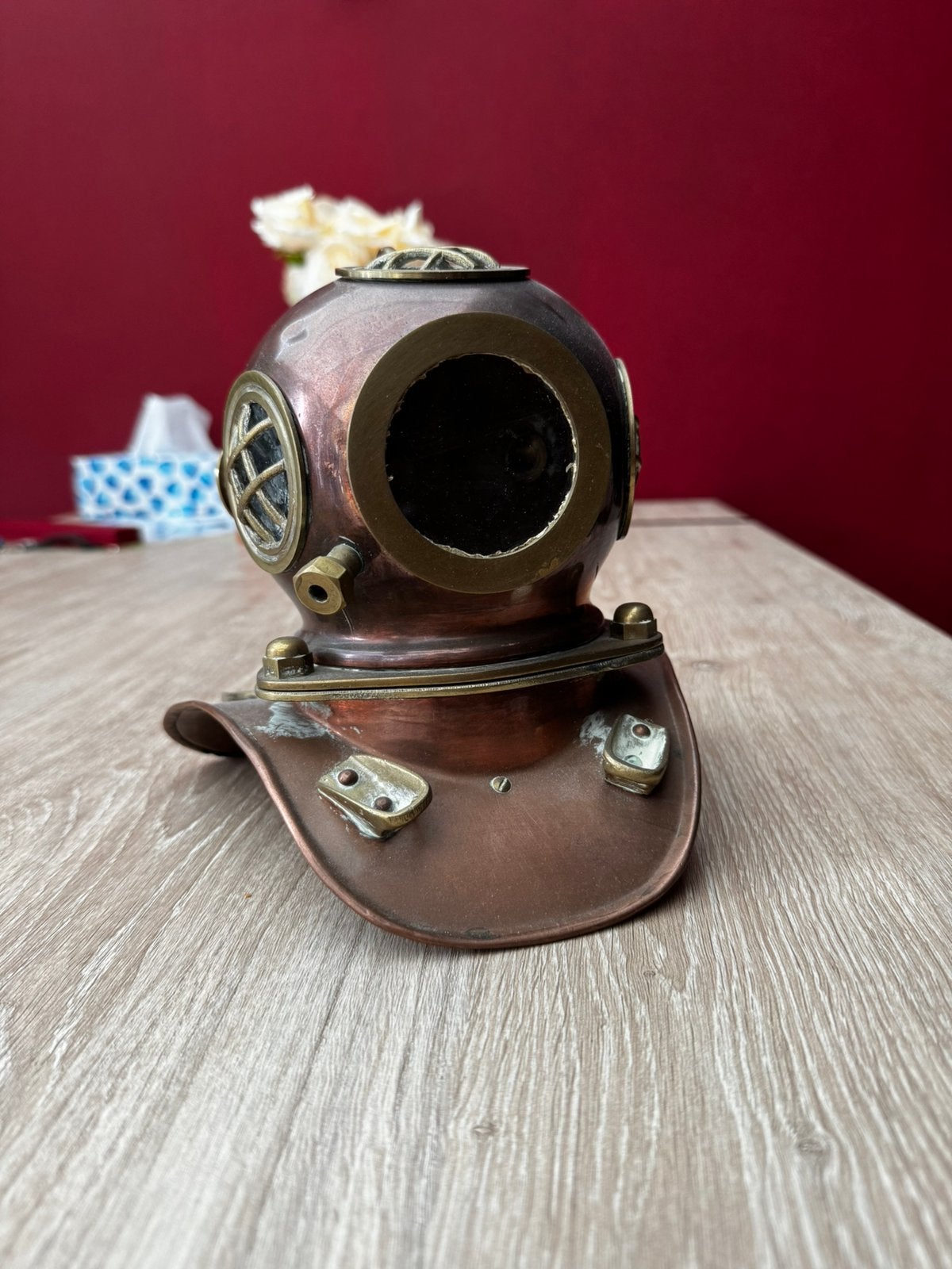 Koperen Duik Helm, Antiek en Kunst, Antiek | Koper en Brons, Ophalen of Verzenden