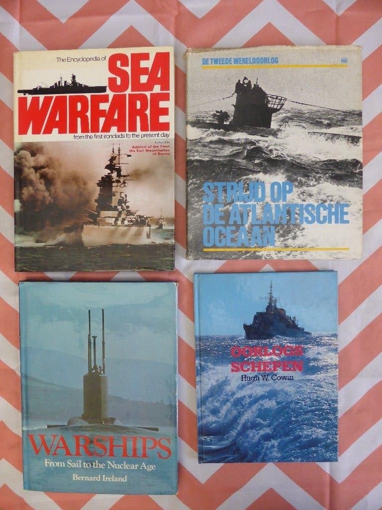4 Boeken over oorlogsschepen, Verzenden, Niet van toepassing, Gelezen, Overige onderwerpen