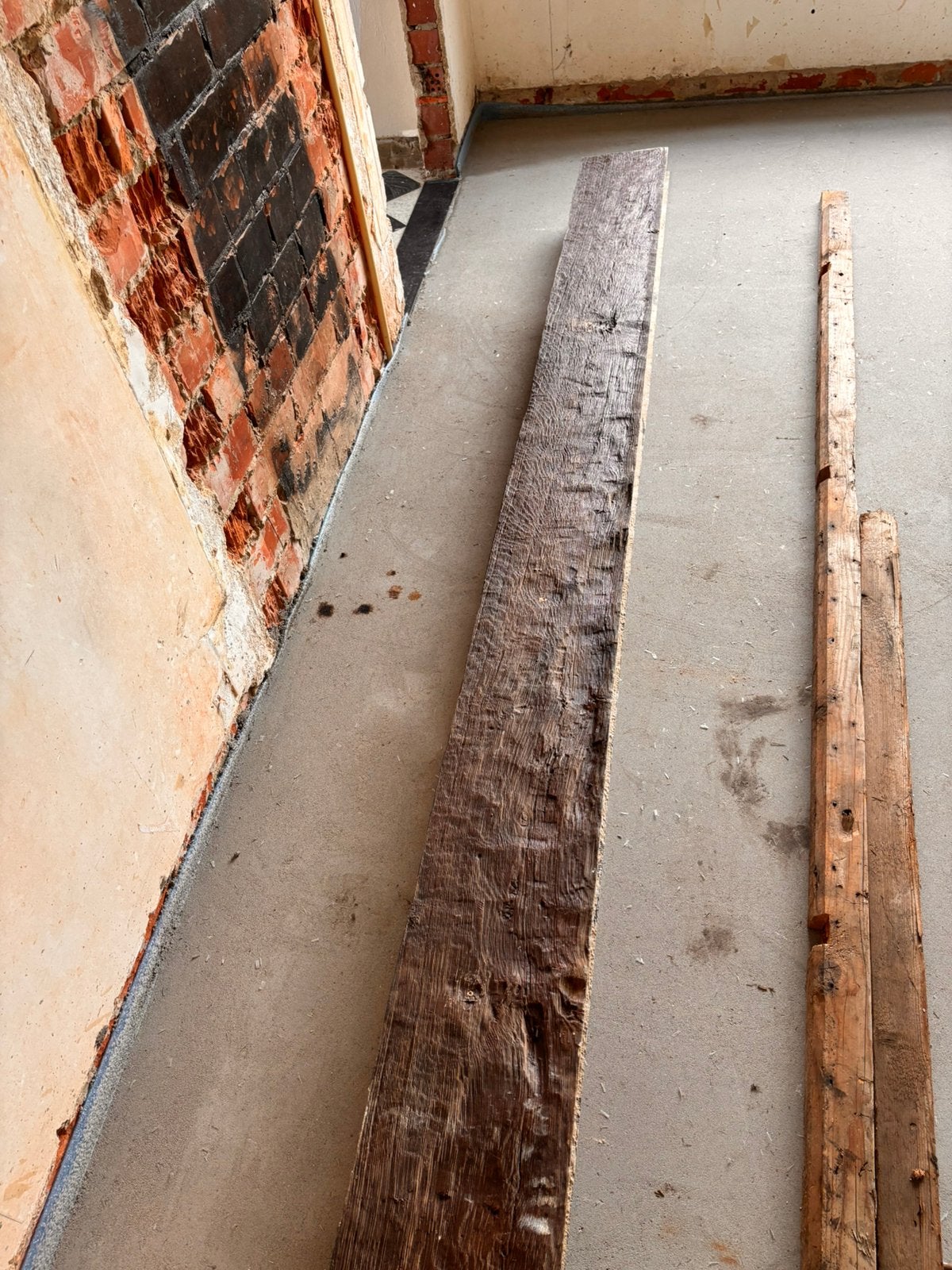 Kunststof sierbalk houtlook, Ophalen, Gebruikt, Minder dan 25 mm, Plank