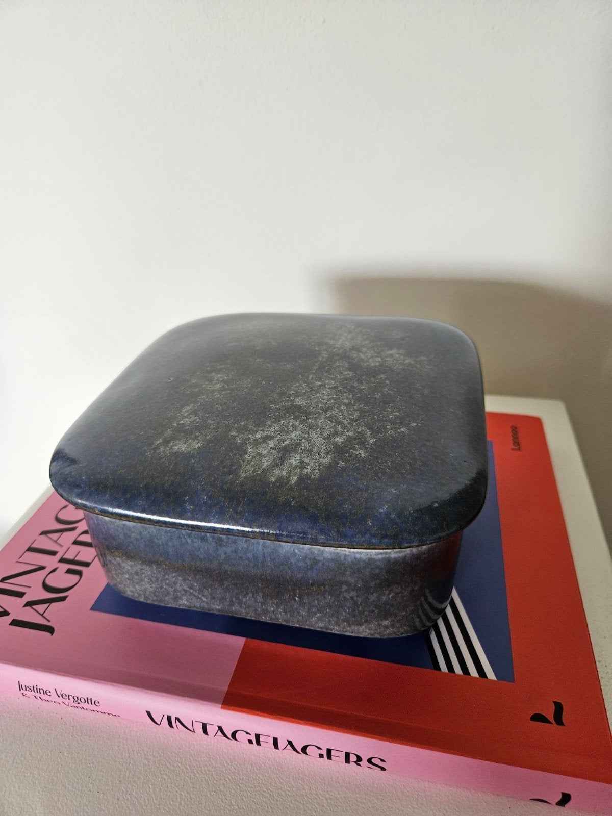 Vintage keramieken dekseldoos / voorraadpot retro germany, Ophalen of Verzenden, Zo goed als nieuw, Overige