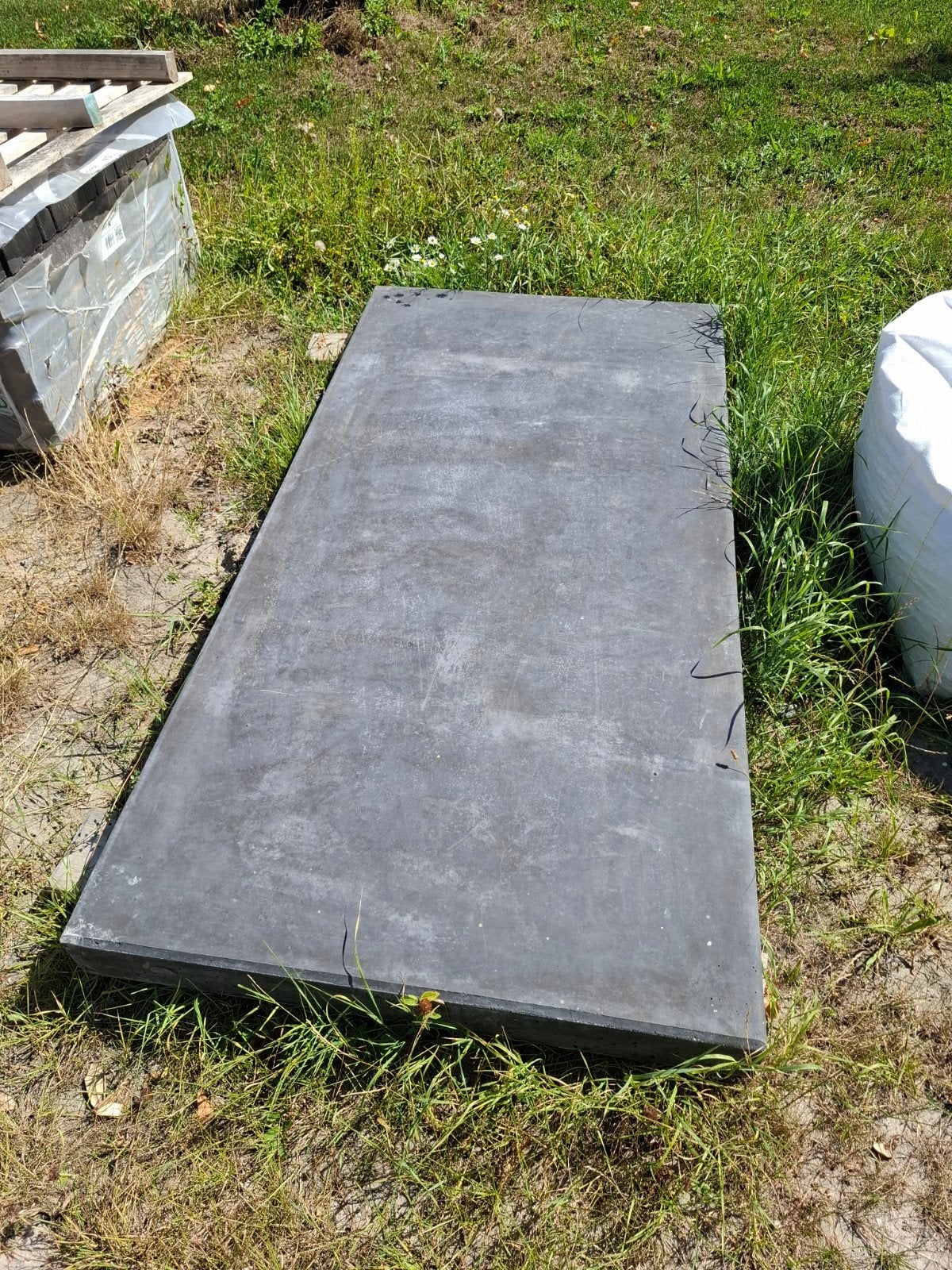 1 Antraciet betonplaat 200x100x12cm, Doe-het-zelf en Verbouw, Tegels, Gebruikt, 60 cm of meer, Vloertegels, Overige materialen