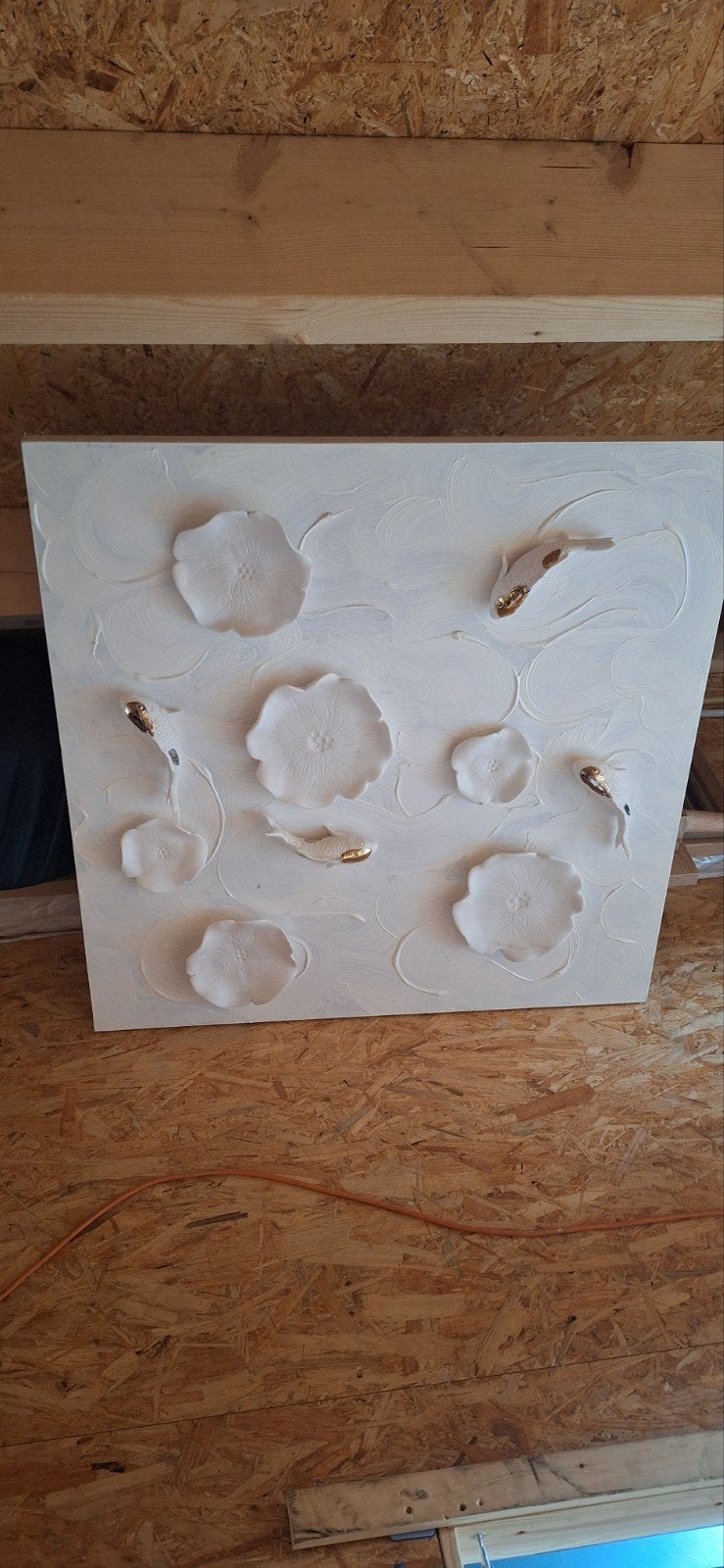 3D Kunstwerk: Koi Karpers en Waterlelies, Ophalen