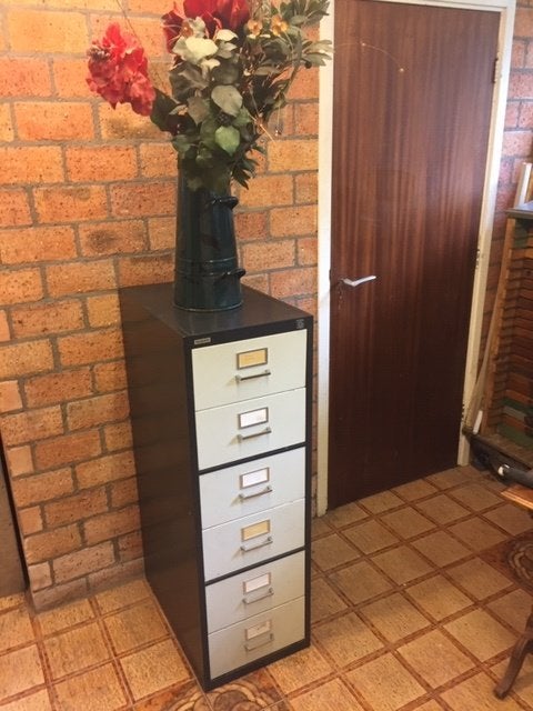 klassieke 6 lade archiefkast, Huis en Inrichting, 5 laden of meer, Ophalen, Gebruikt, 25 tot 50 cm