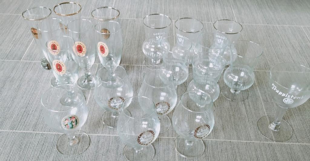 20 Bierglazen, Ophalen, Zo goed als nieuw, Bierglas