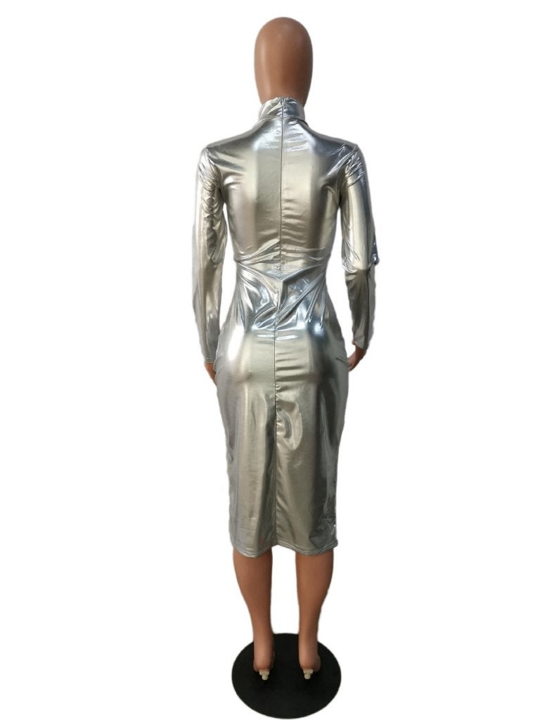 Zilveren jurk / dames vrouwen zilver cocktail jurkje gala, Kleding | Dames, Verzenden, Nieuw, Maat 38/40 (M), Galajurk