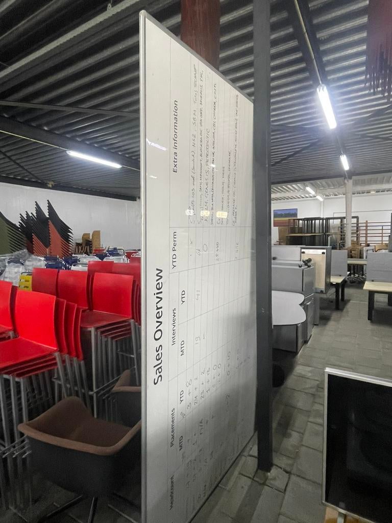 Gratis whiteboard 250x120 cm, Ophalen, Gebruikt, X, Magneetbord