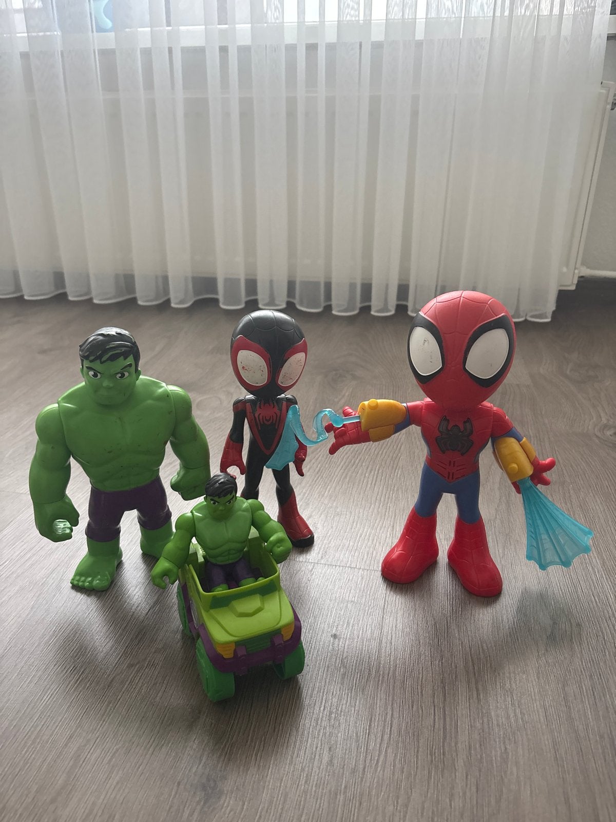 Hulk en Spiderman actiefiguren set, Ophalen of Verzenden, Gebruikt