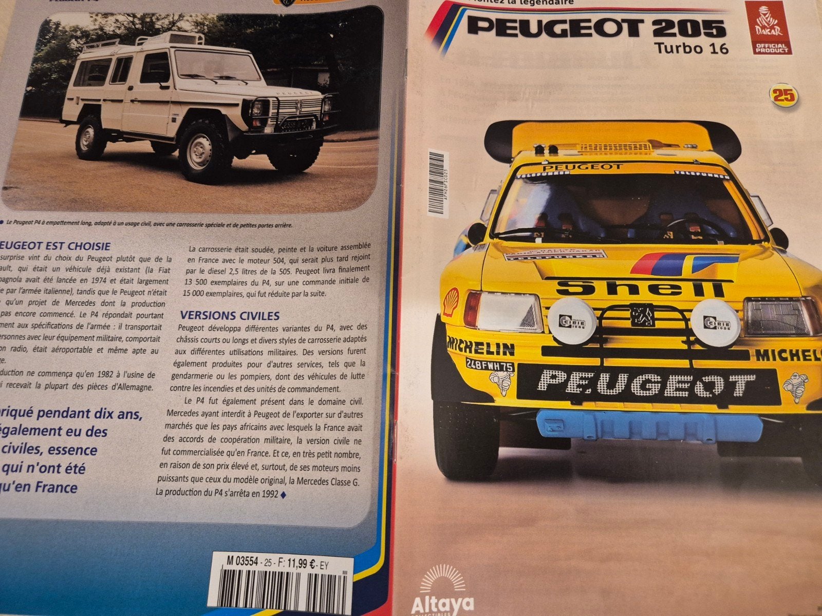 Peugeot 205 Turbo 16 Peugeot P4 Puch Mercedes G klasse jeep, Ophalen of Verzenden, Zo goed als nieuw, Peugeot