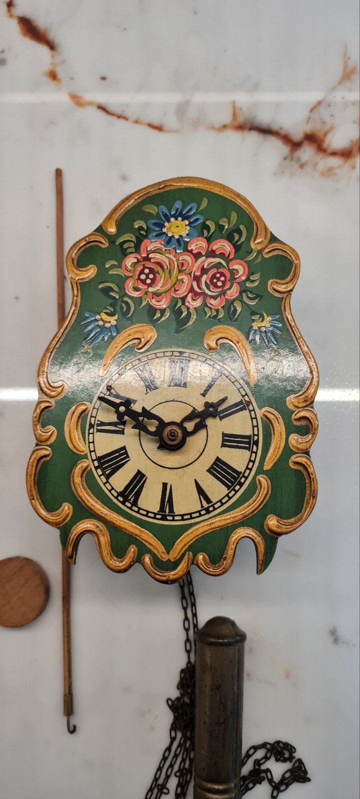 Oud wandklokje., Antiek en Kunst, Ophalen of Verzenden