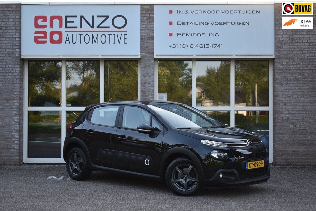 Citroen C3 1.2 PureTech S&S Feel Airco Cruise NLauto Nwe rie, Auto's, 1025 kg, 1199 cc, Zwart, Origineel Nederlands