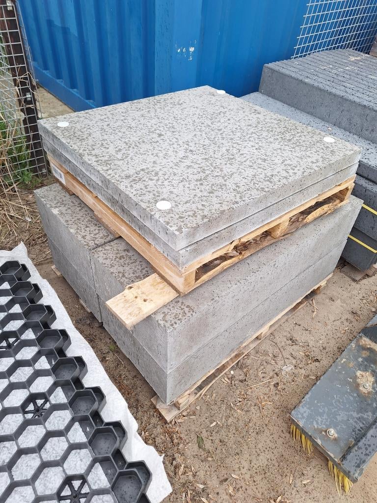 Schellevis tegels grijs 80x80, Ophalen, Nieuw, Beton, Terrastegels