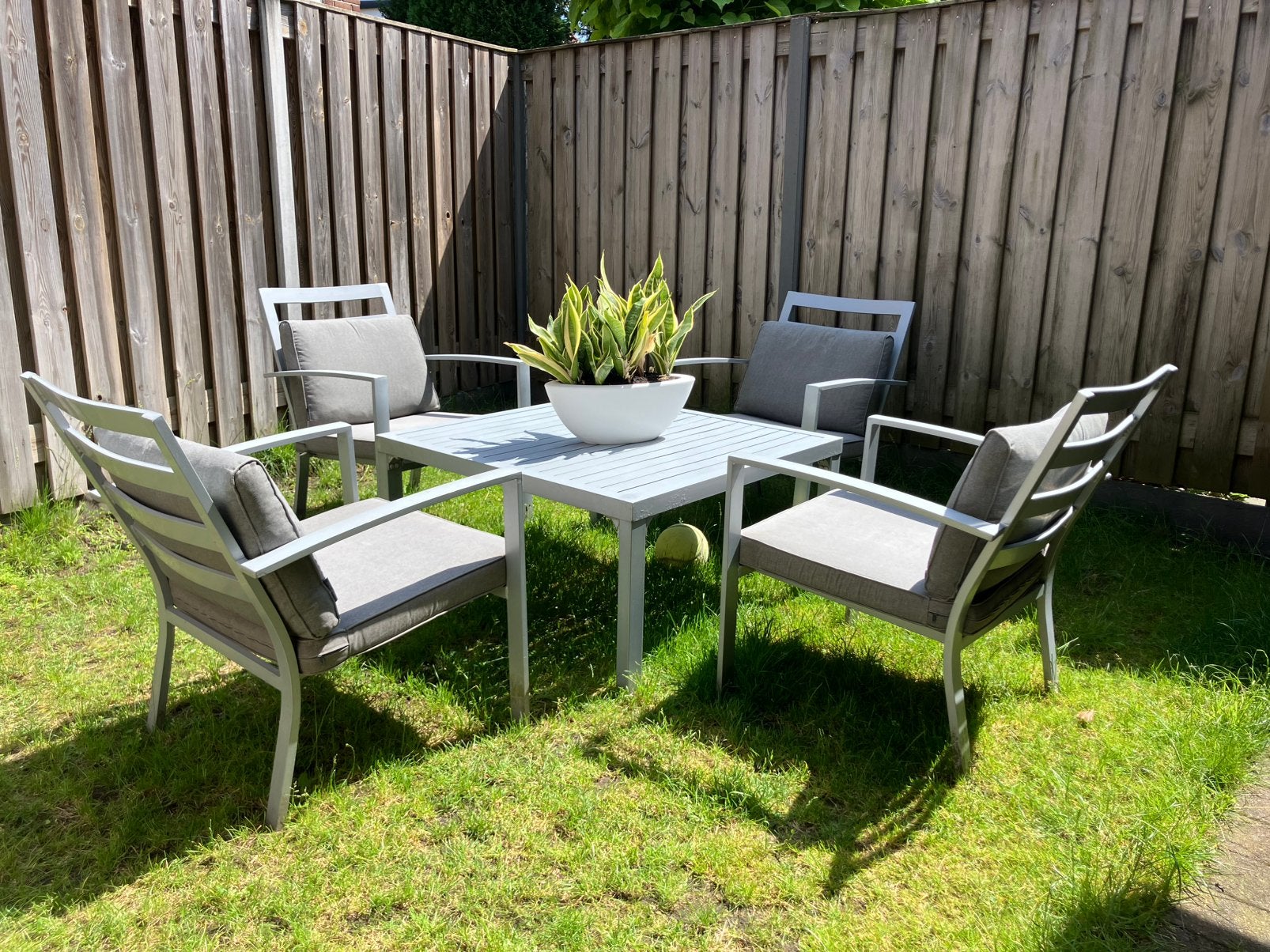 Tuinset aluminium, Ophalen, Gebruikt, Aluminium, Stoel