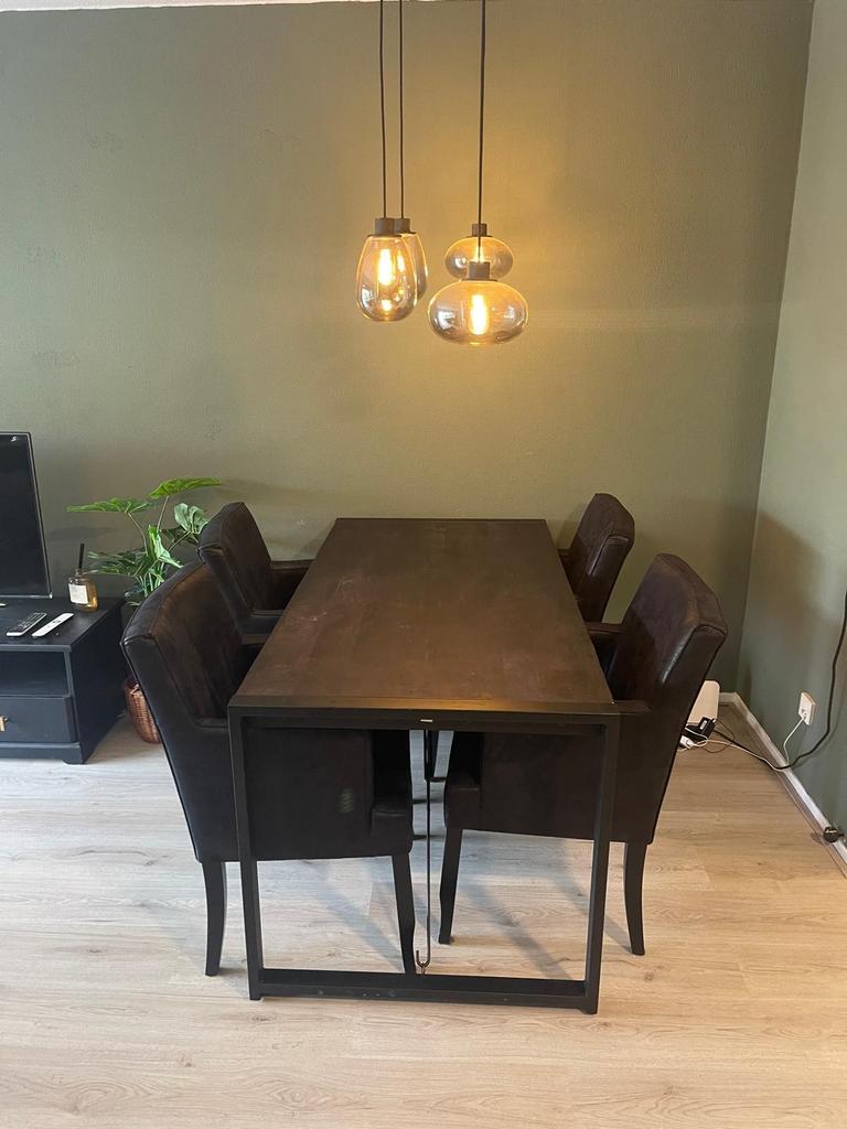Complete Eethoek - Zo goed als nieuw - Wegens verhuizing, Ophalen, Zo goed als nieuw, 4 tot 6 stoelen