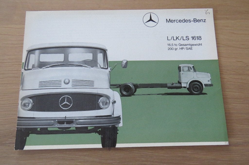 Originele folder Mercedes-Benz L/LK/LS 1618 (1964), Verzenden, Zo goed als nieuw, Overige merken