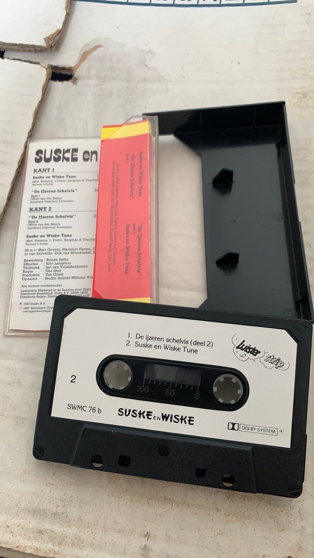 Luisterstrip Suske en Wiske en de ijzeren schelvis, Ophalen of Verzenden, Zo goed als nieuw, 1 bandje
