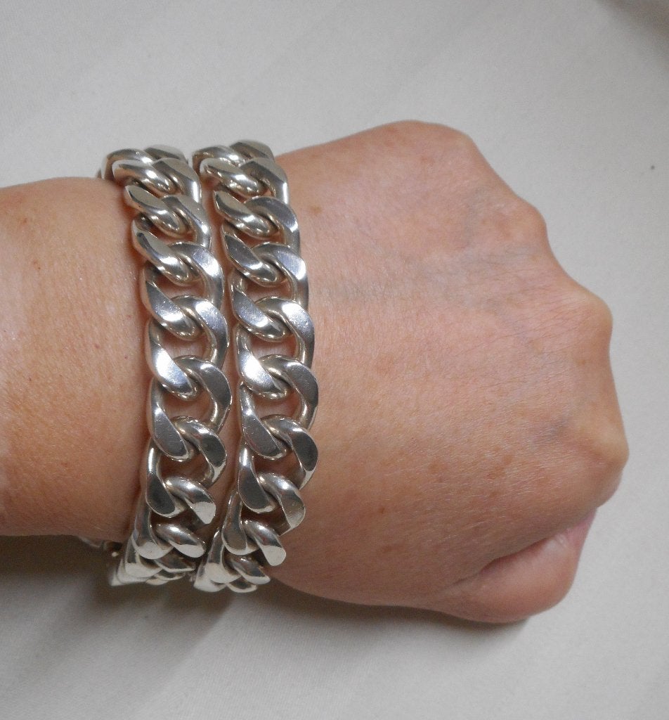 Zilveren zware Otazu riem armband met gesp nr.387, Verzenden, Zo goed als nieuw, Zilver, Zilver