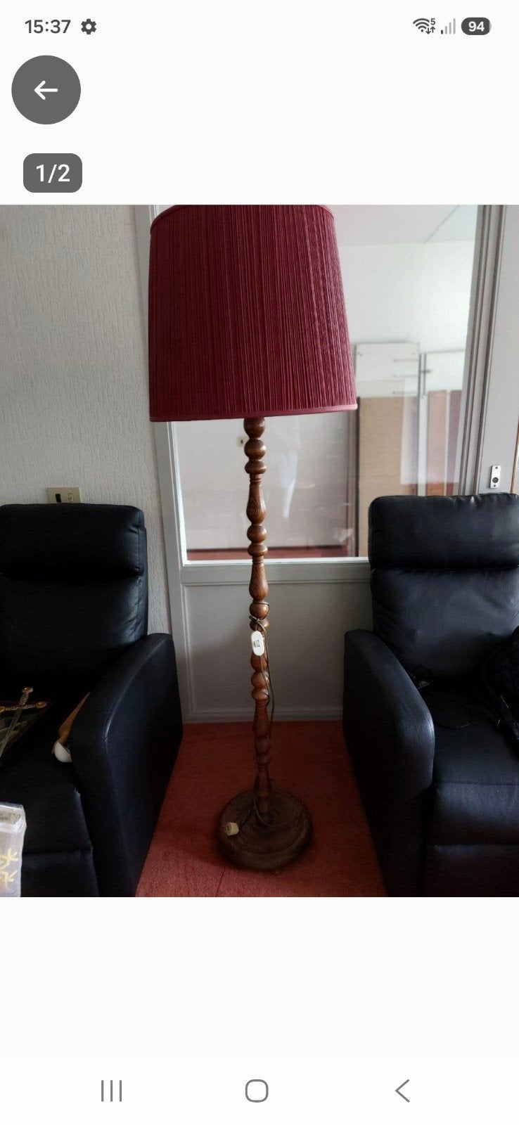 vintage vloerlamp, Ophalen, 150 tot 200 cm