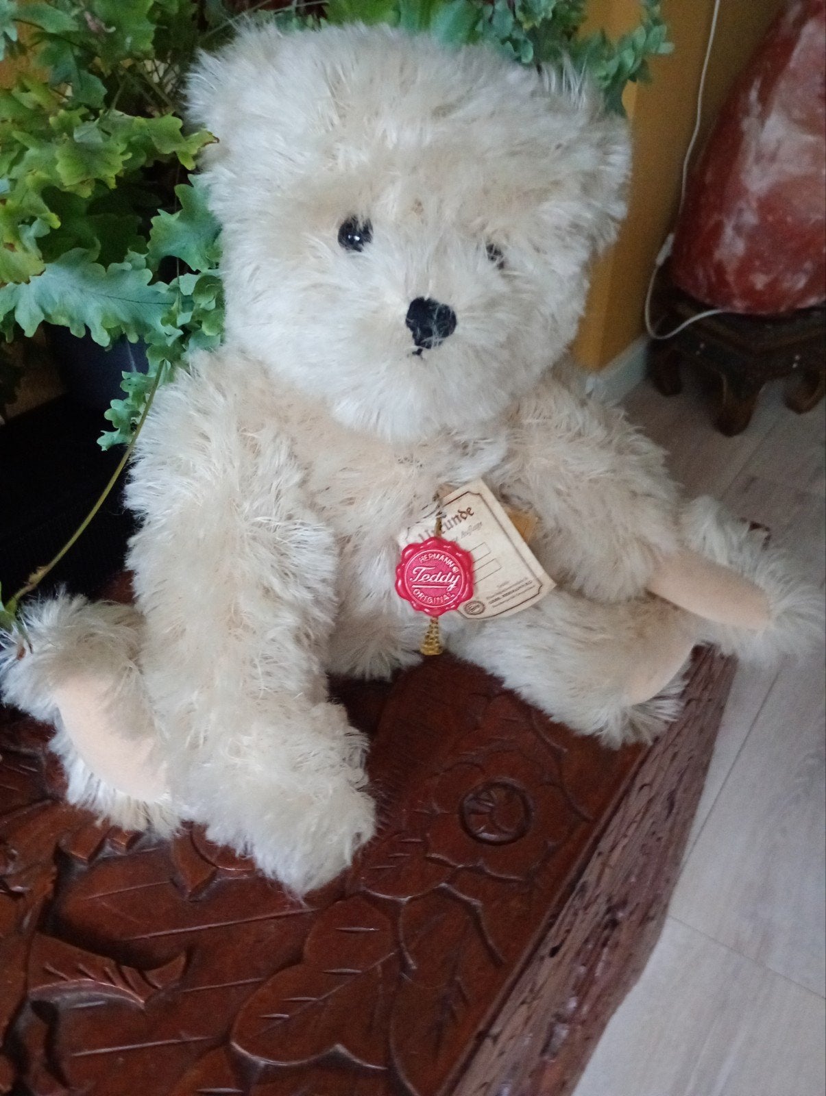 Mooie Hermann teddy beer, Verzamelen, Beren en Cherished Teddies, Ophalen of Verzenden, Zo goed als nieuw, Stoffen beer, Overige merken