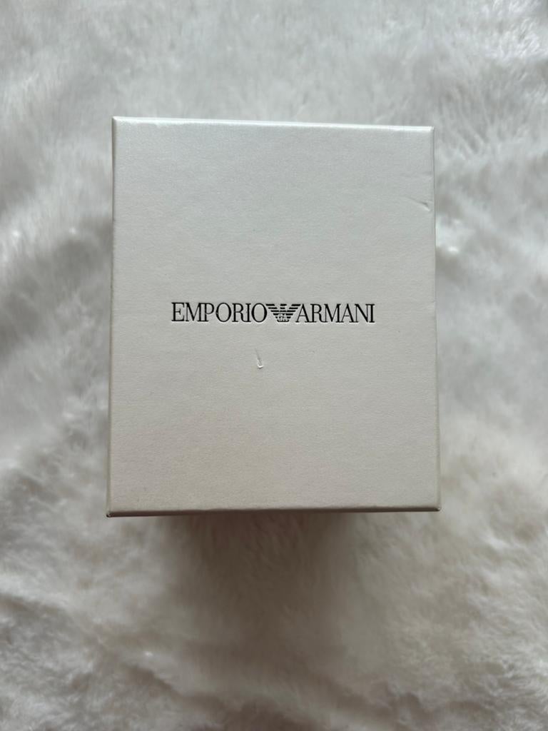 Emporio Armani horloge doos, Ophalen of Verzenden, Zo goed als nieuw, Zilver, Staal