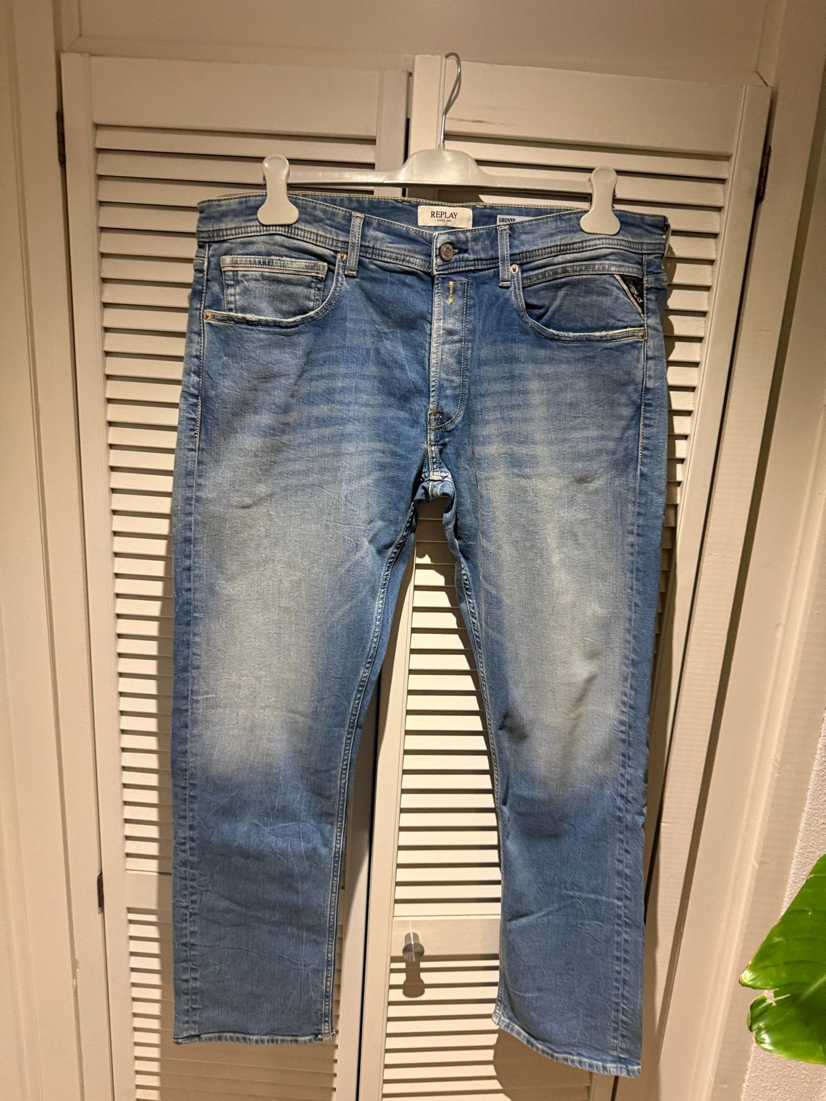 Nieuwe Replay Grover Jeans - W36 L32, Verzenden, Nieuw, Blauw, W36 - W38 (confectie 52/54)