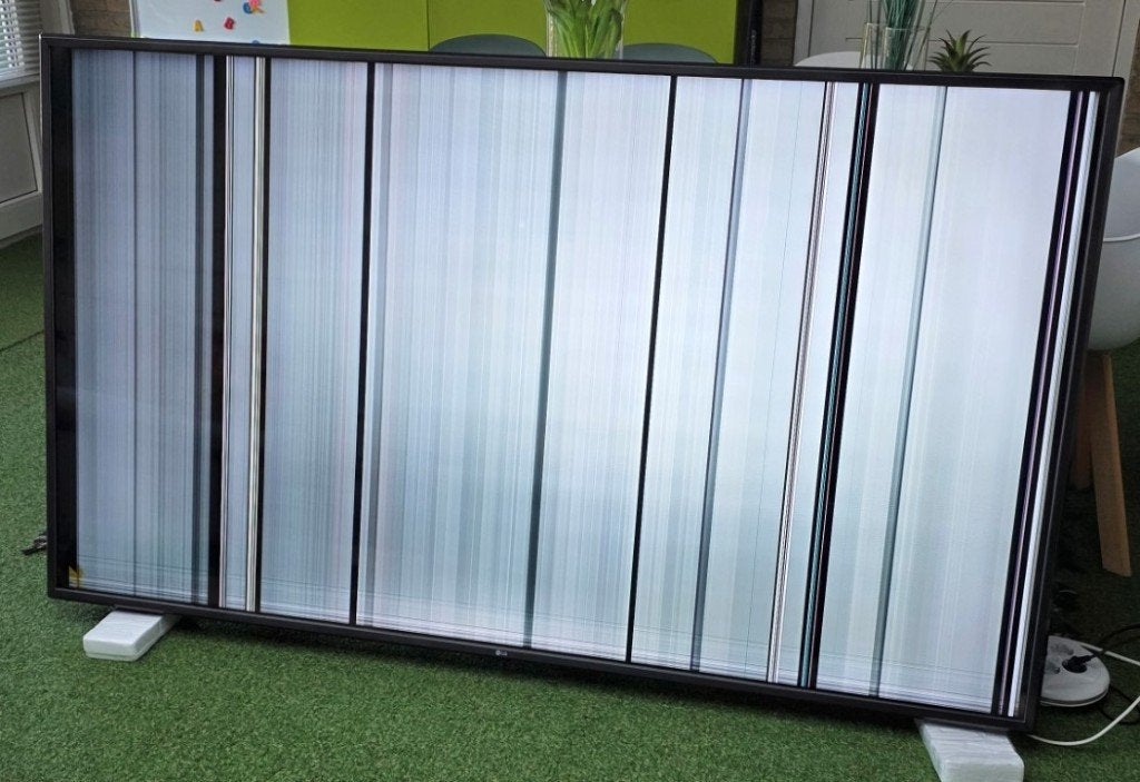 LG 75 inch 189cm 4K Smart TV Strepen DEFECT, Ophalen