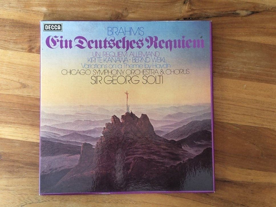 Brahms, Ein Deutsches Requiem, Chicago Symphony Orchestra, Cd's en Dvd's, Gebruikt, Overige formaten, Ophalen of Verzenden, Dubbel-LP