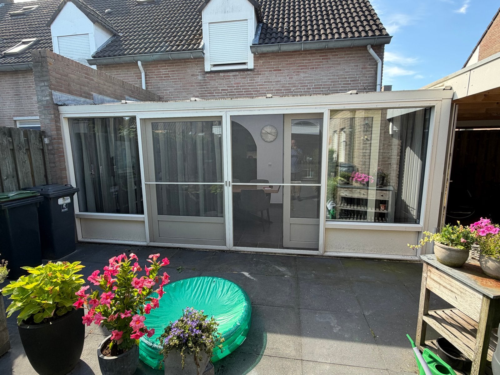 Complete serre met schuifpui, zijwand en dak, Ophalen, Gebruikt, Overige typen, 160 cm of meer