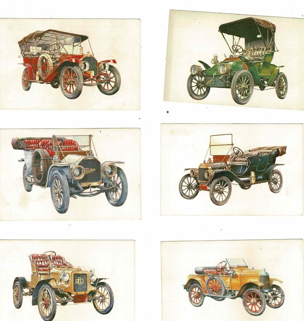 VAN NELLE 6 Album plaatjes Automobielen van vroeger, Verzenden, Zo goed als nieuw, Overige typen